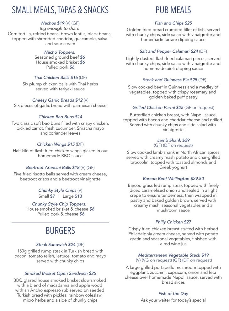 Dining Menu The Ship Inn South Bank | Delicious Pub Meals